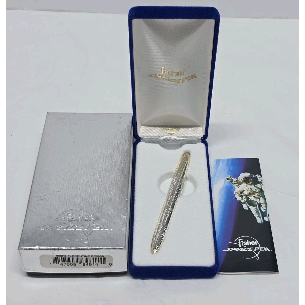 Vintage Fisher Space Pen 800FS Florentine Design In Original Box Works